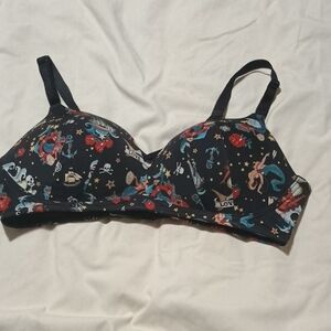 Torrid Curve Black Mermaid Pattern Wireless Bra 40D